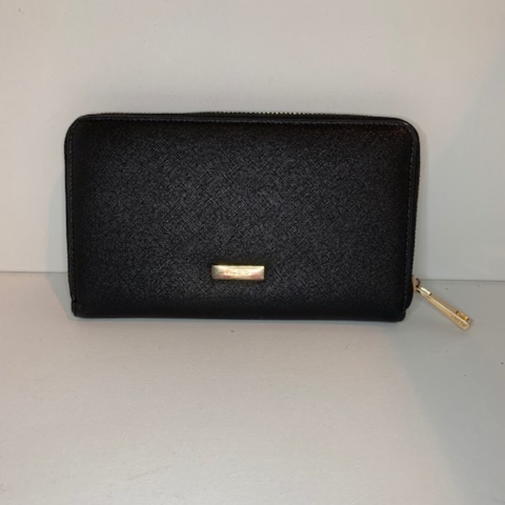 ALDO Black Zipper Wallet